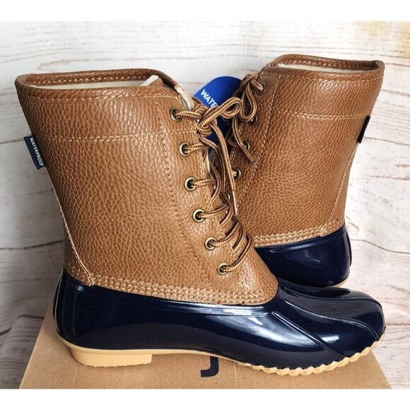 Fall 2022 Navy/Tan Maplewood Waterproof JBU By Jambu Women’s Boots 7M EUR 37 - Picture 4 of 14